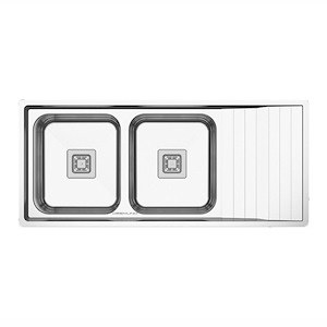 سینک ظرفشویی تو کار چپ فانتزی 50*120  مدل 234 دیموند DEEMUND نسترن18*12