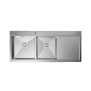 سینک ظرفشویی استیل 50*116 راست با جا مایع کد SD01 آکو ACO نسترن18*12