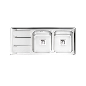 سینک ظرفشویی راست مدل 2068 ایلیا استیل ILIA STEEL نسترن16*12