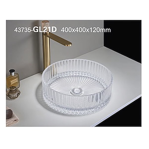 سنگ روشویی کریستال شفاف 120*400*400 مدل GL21D-PI مرآس MERASSE (به سفارش اروپا) لاله8*12