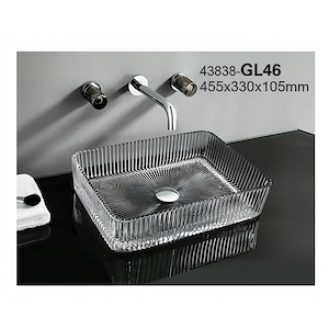 سنگ روشویی کریستال شفاف 105*330*455 مدل GL46-PI مرآس MERASSE (به سفارش اروپا) لاله3*12