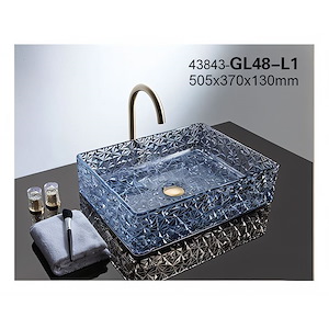 سنگ روشویی آبی 130*375*505 مدل GL48-L1-PI مرآس MERASSE (به سفارش اروپا) لاله9*12