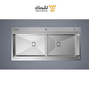 سینک ظرفشویی استیل با جا مایع کد SD02 آکو ACO 