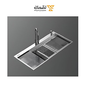 سینک ظرفشویی استیل با جا مایع کد ST02 آکو ACO نسترن9*12