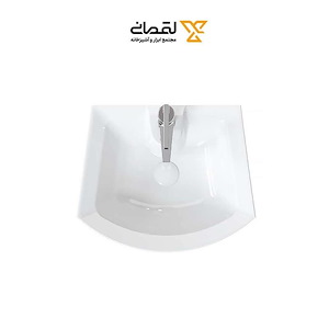 سنگ روشویی مدل آرین 53 نیم پایه سفید ساده درجه 2 چینی کرد 12*نرگس10