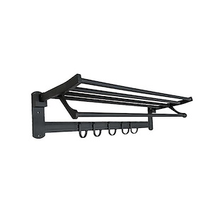 جا حوله آویز تاشو مشکی 60 سانت آتریسا SKY مدل S9207-B 1*G11
