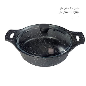 سرویس قابلمه 14 پارچه دو رو گرانیت خاکستری کد 3781 گلدن هاوس GOLDEN HOUSE 