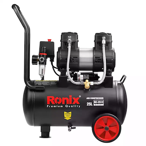 کمپرسور هوا چرخدار 25 لیتری بی صدا مدل 2512 رونیکس RONIX 1*LX01/1