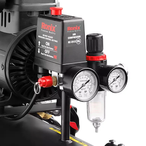 کمپرسور هوا چرخدار 25 لیتری بی صدا مدل 2512 رونیکس RONIX 1*LX01/1