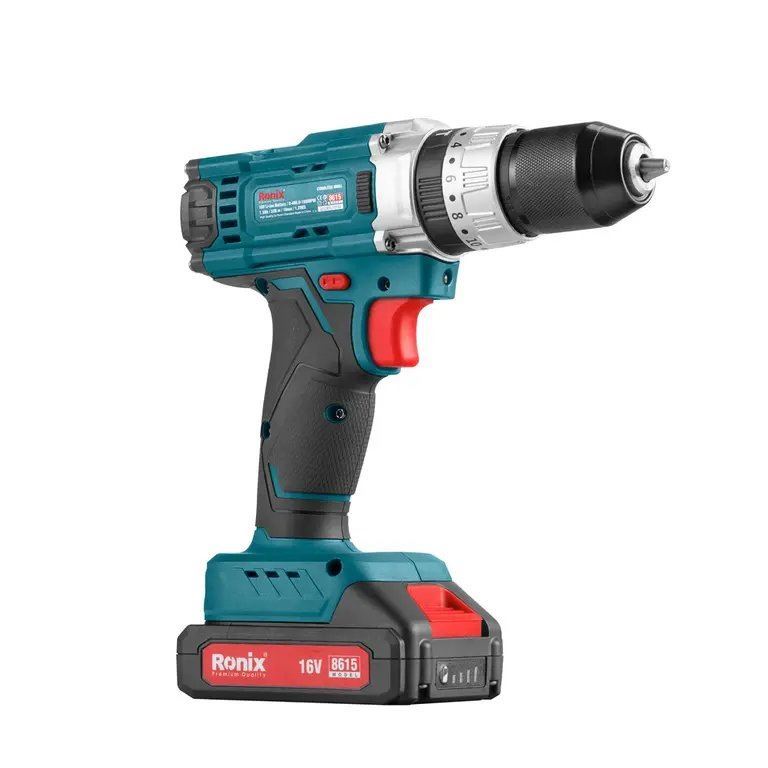 دریل شارژی چکشی 16 ولت مدل 8615 رونیکس RONIX 1*M52