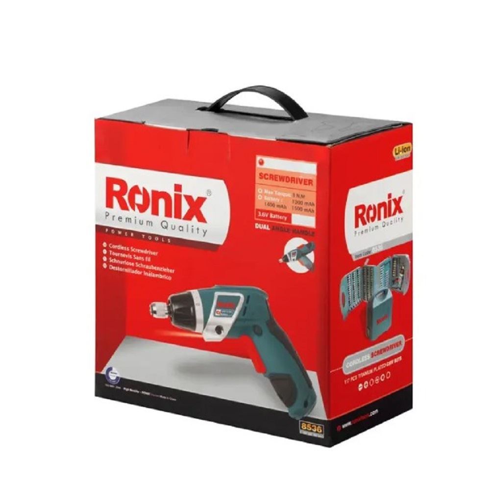 پیچ گوشتی شارژی 3.6 ولت تاشو مدل 8536 رونیکس RONIX 