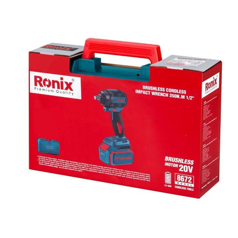 بکس شارژی 1/2 براشلس 20 ولت مدل 8672 رونیکس RONIX 