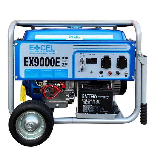 ژنراتور برق 7/5 کیلو وات بنزینی استارتی کد EX9500E اکسل EXCEL 
