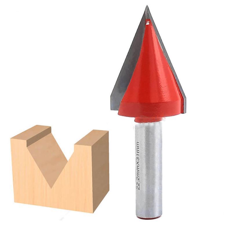 تیغ فرز نجاری (تیغ V شکل) کد DM-082223-45 دامار DAMAR 
