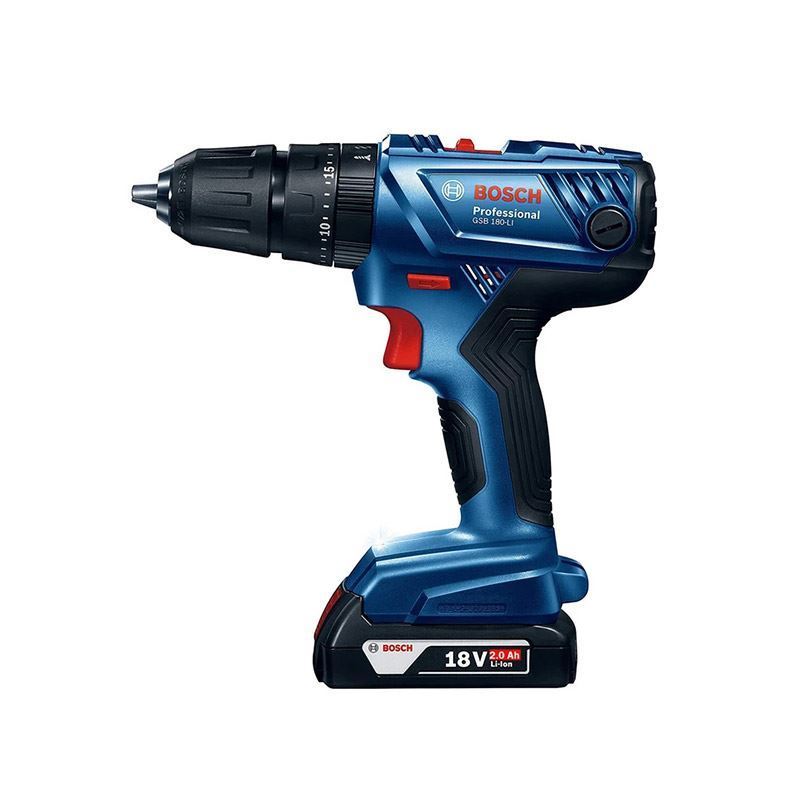 دریل شارژی ضربه ای 18 ولت بوش BOSCH  مدل GSB-180-LI (کد 06019G8100) (به سفارش امارات) 1*M72