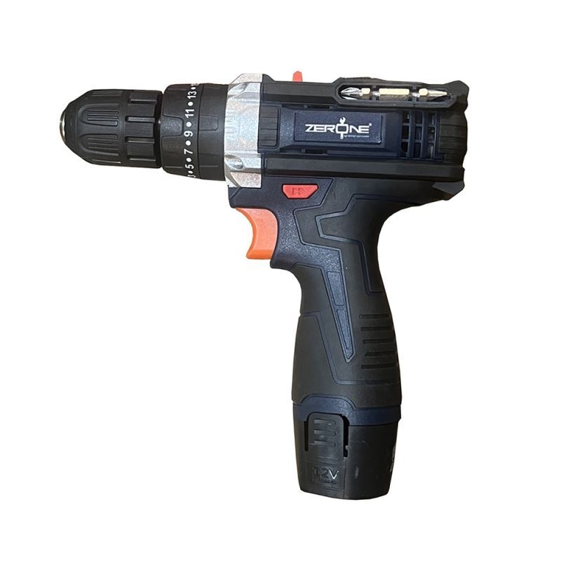 دریل شارژی چکشی 12 ولت دو باطری مدل 1212 زیرو-وان ZEROONE 1*M21
