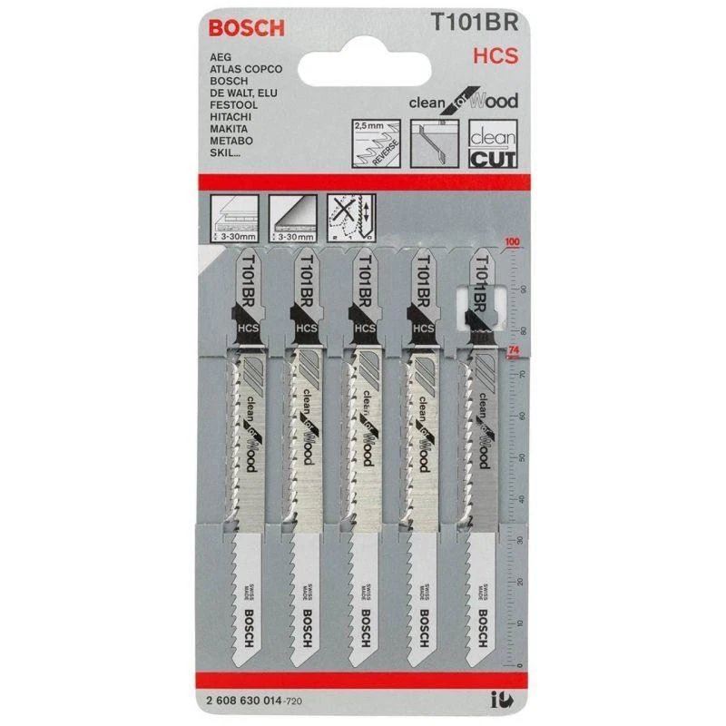 ست تیغه چوب اره عمود بر کوتاه سری 5 عددی بوش BOSCH مدل T101BR HI02/3*1