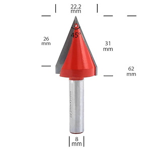 تیغ فرز نجاری (تیغ V شکل) کد DM-082223-45 دامار DAMAR 