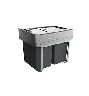 سطل زباله هایلوکس لینکدار 40 لیتری مدل 3655 پلاتین PELATIN S.A 1*g64     12*فرشته 3
