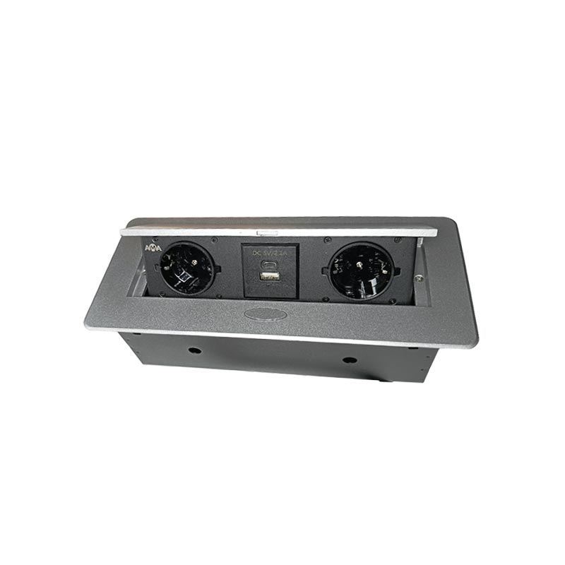 پریز برق مستطیلی تو کار سیلور کد ACS-S20 آما AMA 1*G24