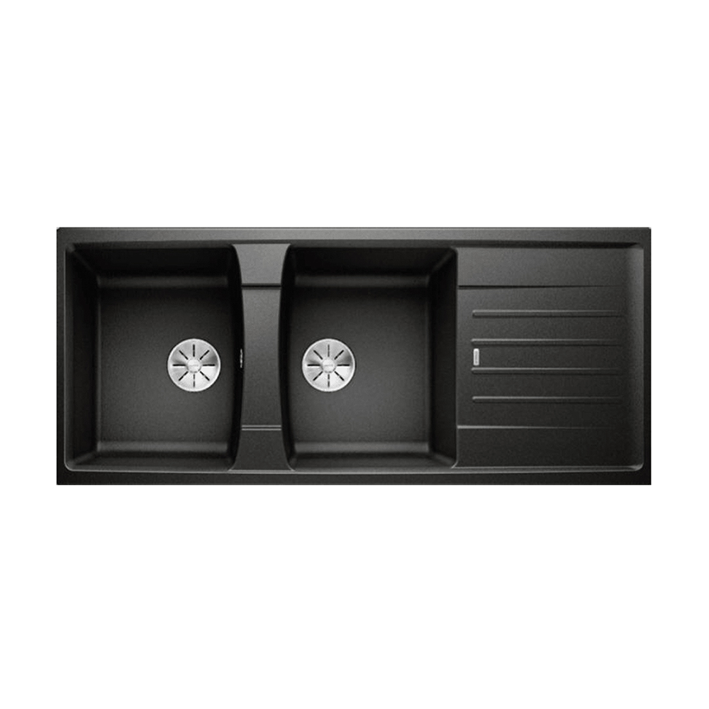 سینک ظرفشویی گرانیتی 102 مشکی دو لگن سینی دار ونهر VONHER 12*F15