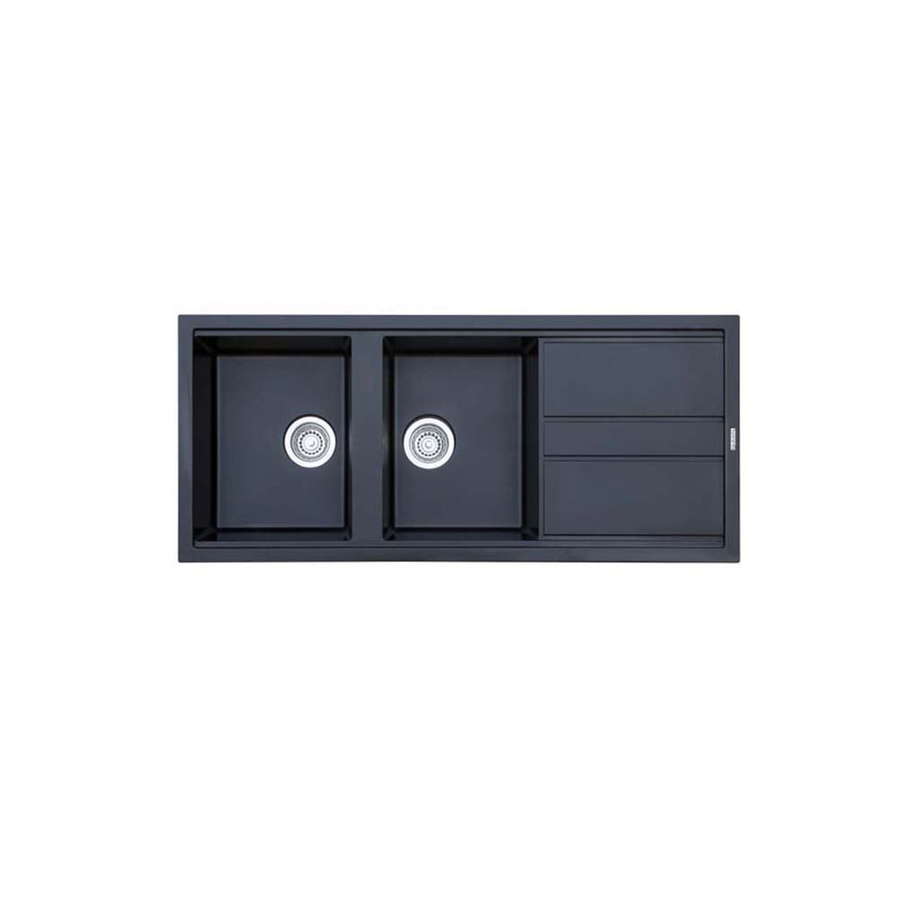 سینک ظرفشویی گرانیتی 103 نقره ای دو لگن سینی دار ونهر VONHER 12*F8