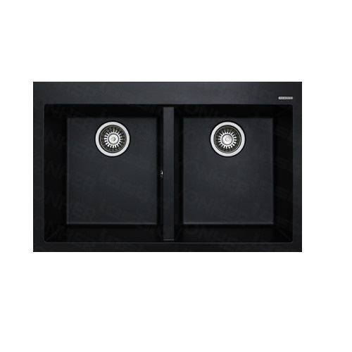 سینک ظرفشویی گرانیتی 335 مشکی دو لگن ونهر VONHER 