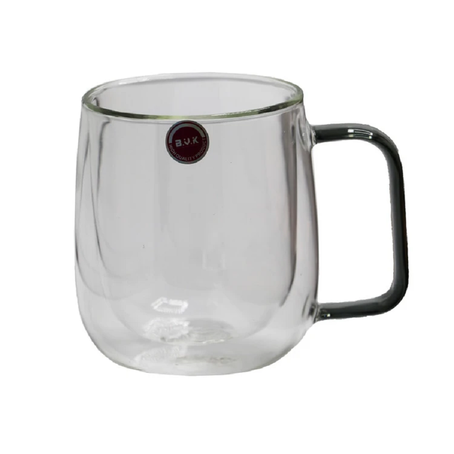 لیوان دو جداره PIREX 250 ML دسته دودی مدل VK326111 بی وی کی BVK 