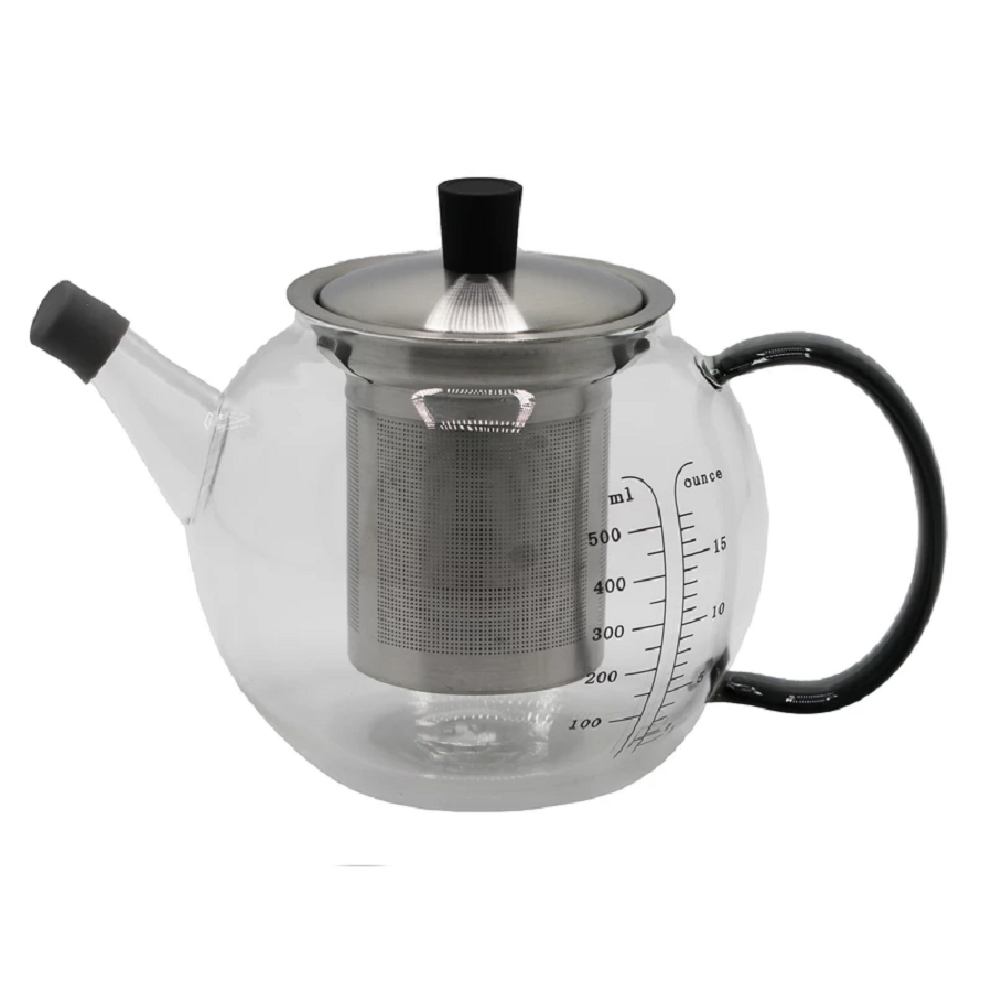 قوری در استیل 600ML  PIREX دودی مدل VK324314 بی وی کی BVK 