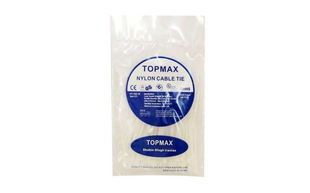 بست کمربندی 250* 4/8 سفید TOPMAX 