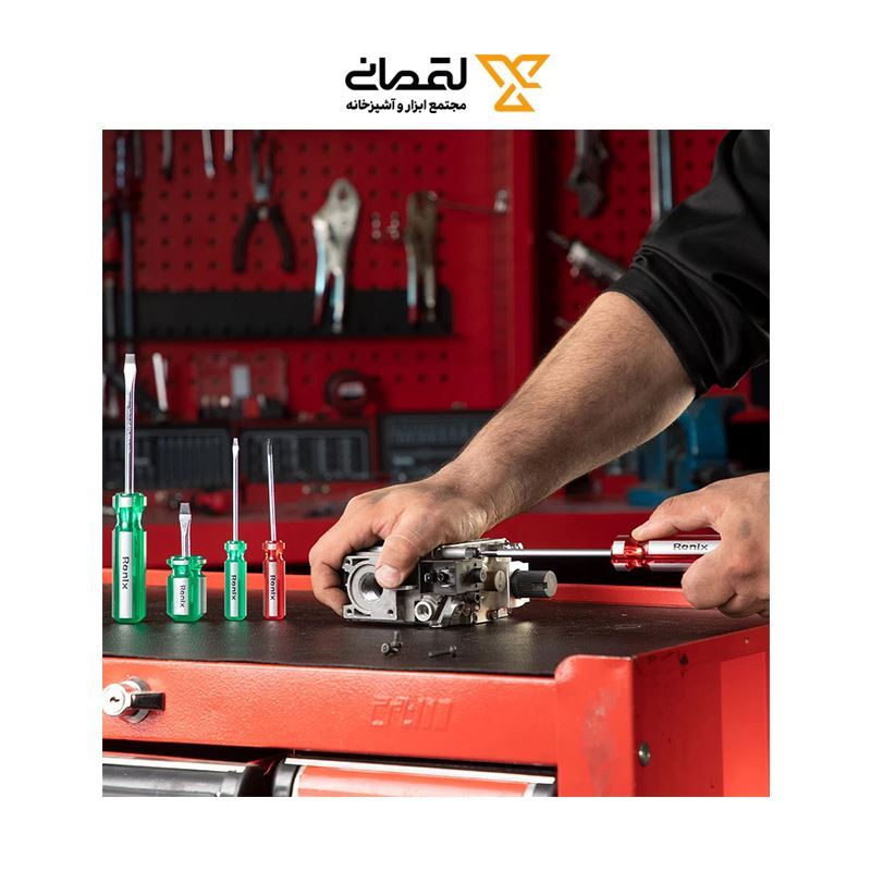 ست پیچ گوشتی دسته کریستال 7 عددی  مدل 2702 رونیکس RONIX 1*L31