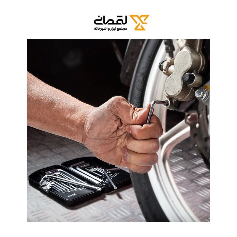 ست آچار آلن کیفی 18 عددی شش گوش و ستاره ای مدل 2052 رونیکس RONIX 1*L42