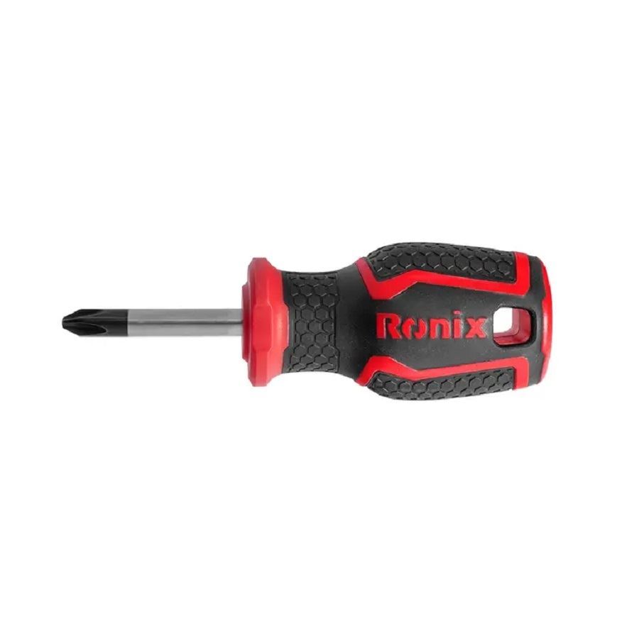 پیچ گوشتی دسته پلاستیکی دورنگ 38*6 چهارسو مدل 2846 رونیکس RONIX 