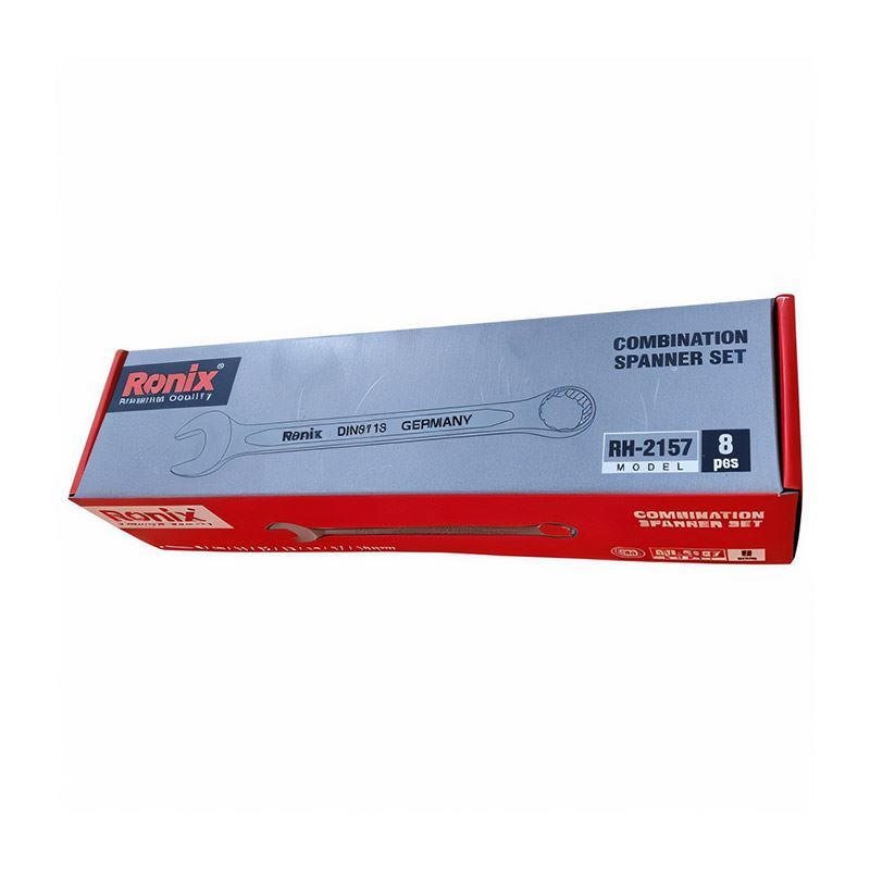 ست آچار یکسر تخت 8 عددی مدل 2157 رونیکس RONIX 1*L52