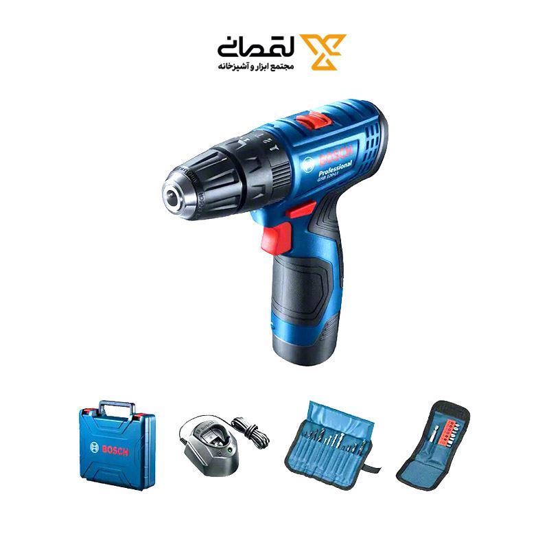 دریل شارژی ضربه ای 12 ولت بوش BOSCH  مدل GSB-120-LI (کد 06019G8100) (به سفارش امارات) 1*M72