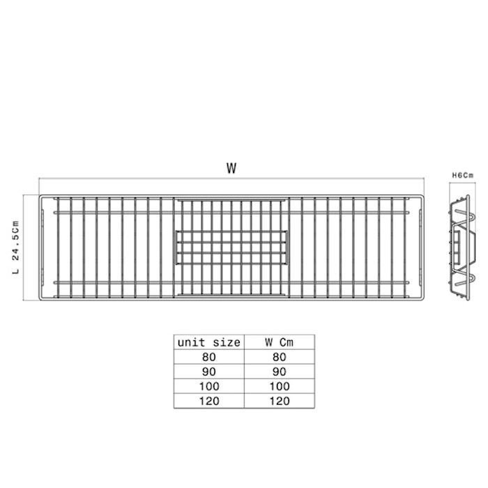 آبچکان آبکاری استیل ویژه کابینت فلزی سایز 90 آدلان کد A106 A22*1