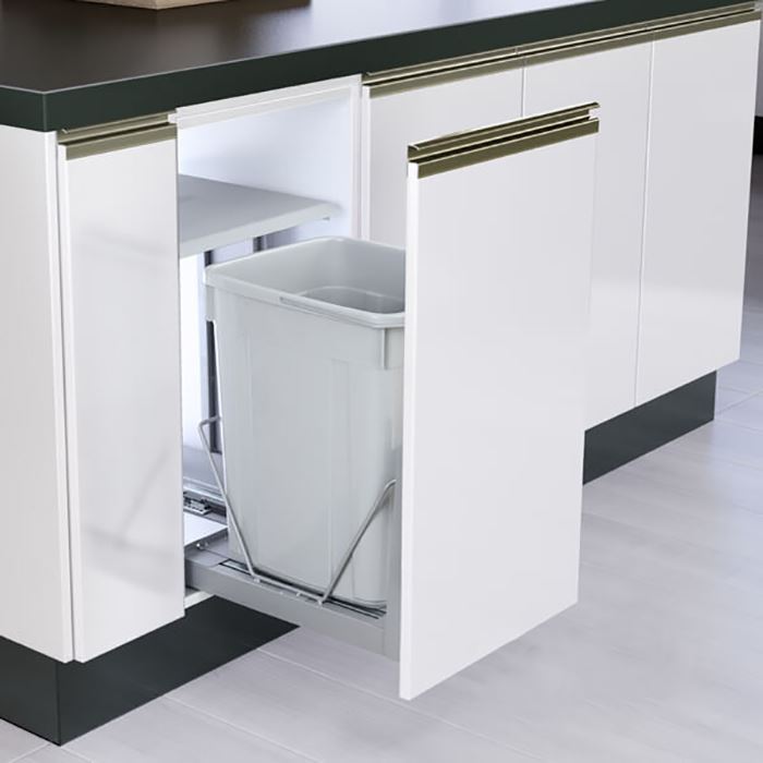 سطل زباله تک مخزنه ریل کف بزرگ تاندم آدلان کد A840 12*H12