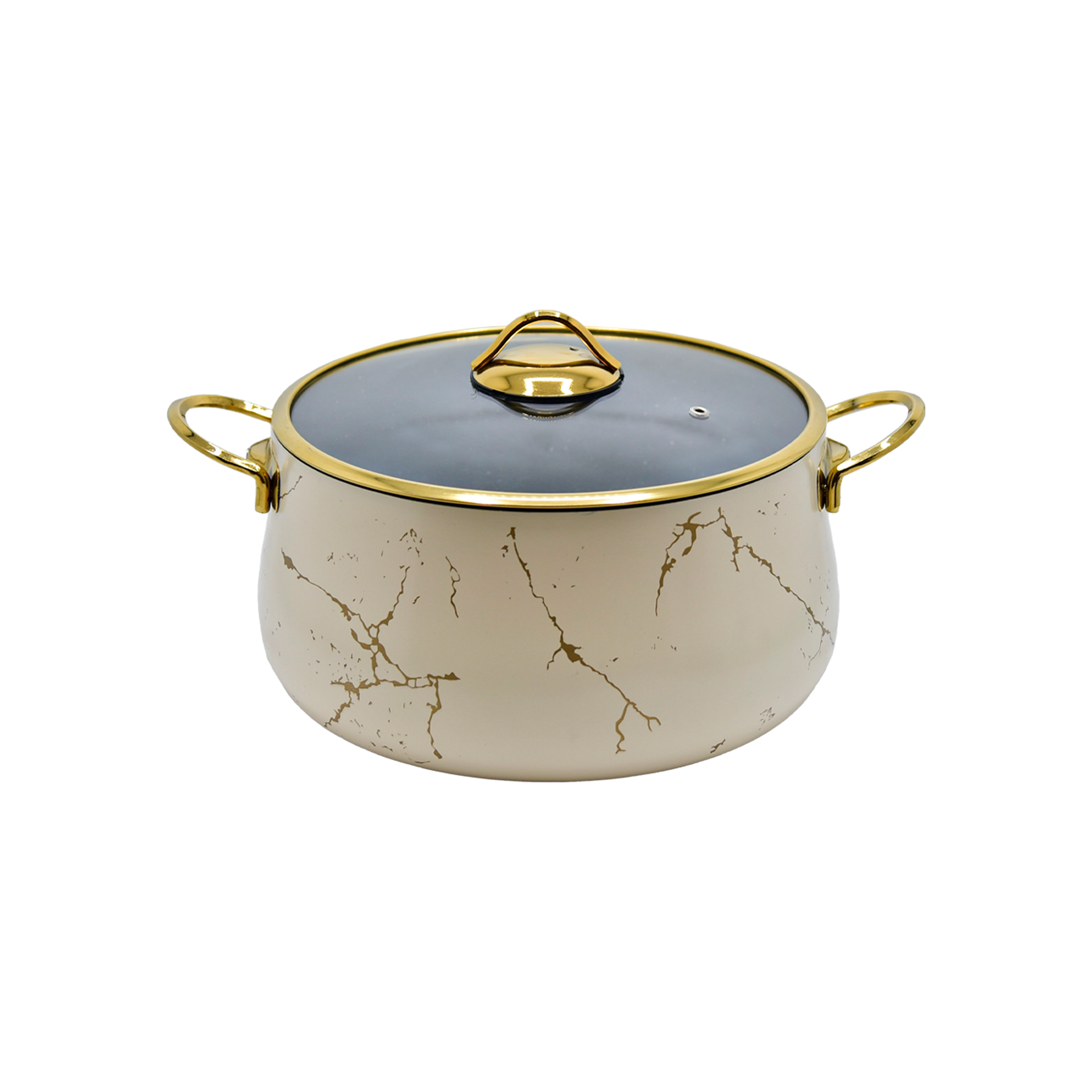 سرویس قابلمه 16 پارچه  B.V.K MARBLE کرم مدل VK715516-2 