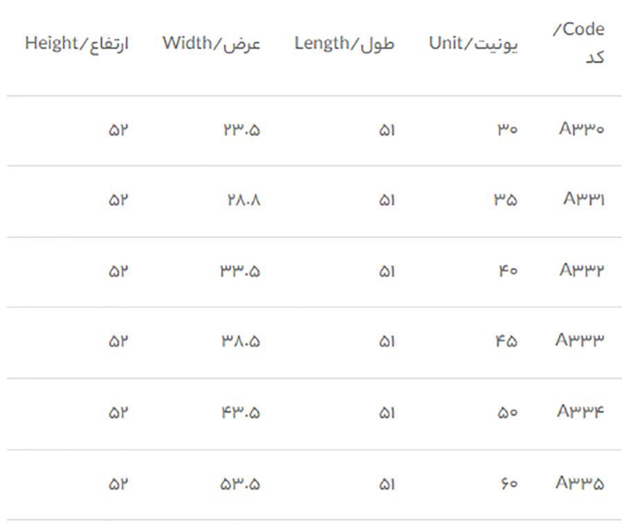 سبد ریل کف جا بطری جا بشقابی آدلان کد A330 