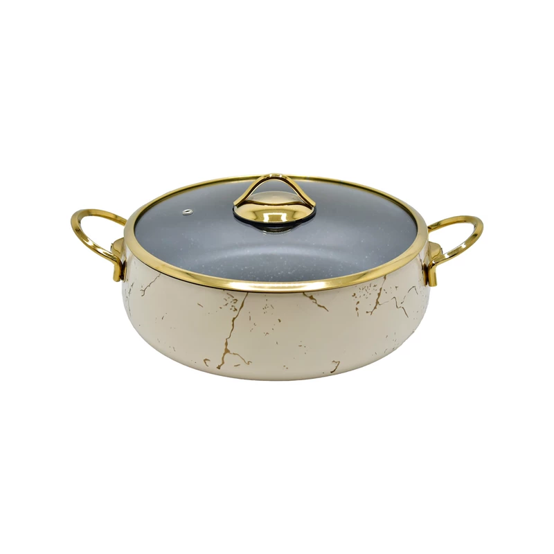 سرویس قابلمه 16 پارچه  B.V.K MARBLE کرم مدل VK715516-2 