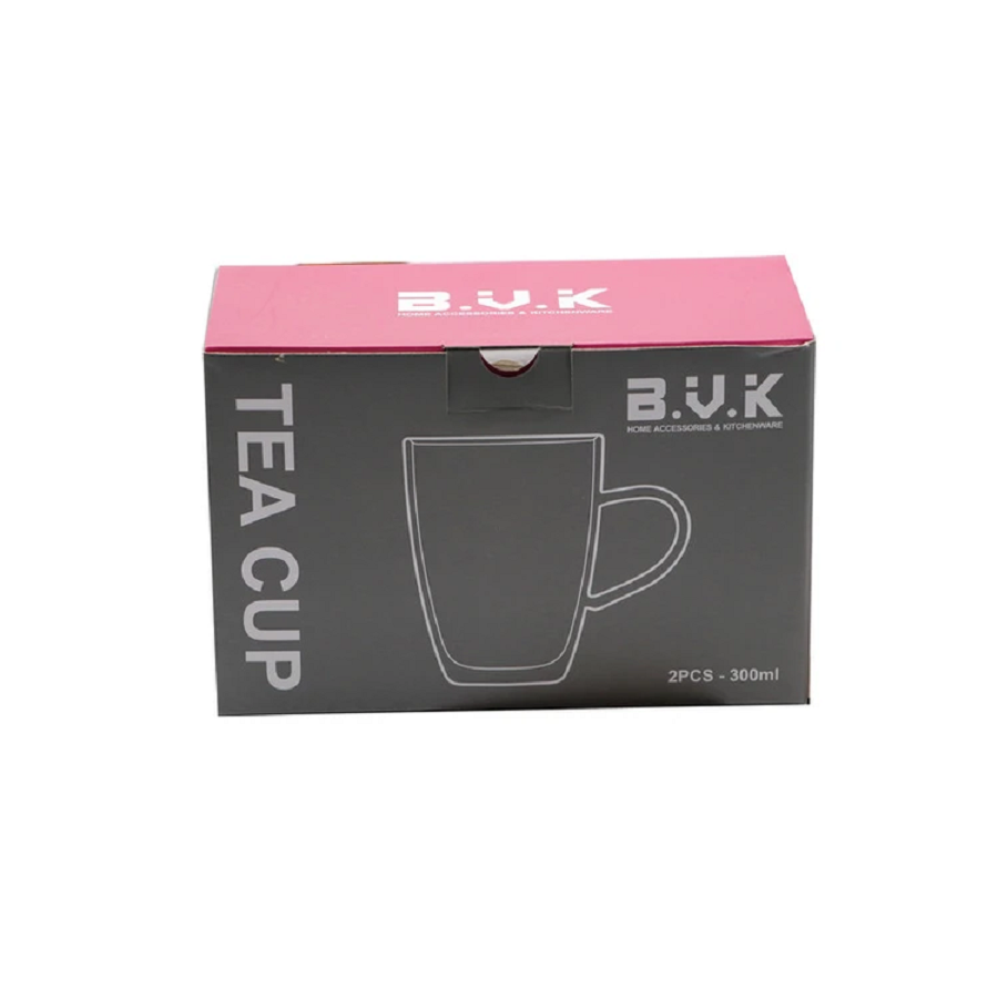 لیوان 2 جداره PIREX شفاف مدل VK326108 بی وی کی BVK 