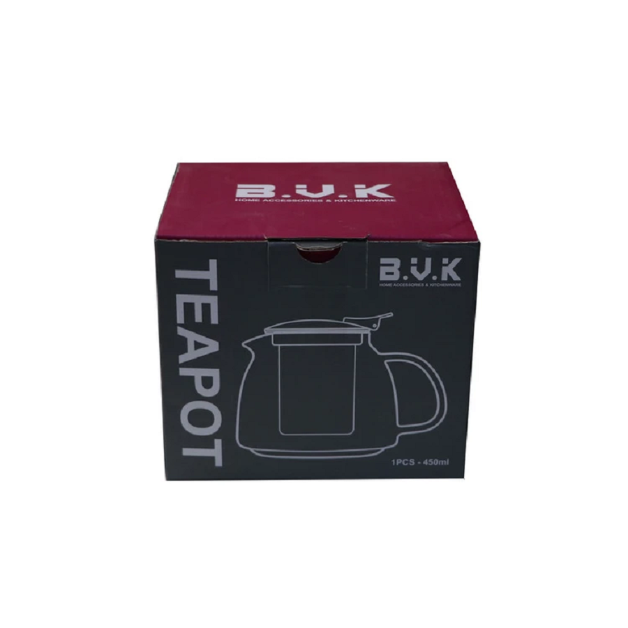 قوری در استیل 450ML PIREX دودی مدل VK324324 بی وی کی BVK 