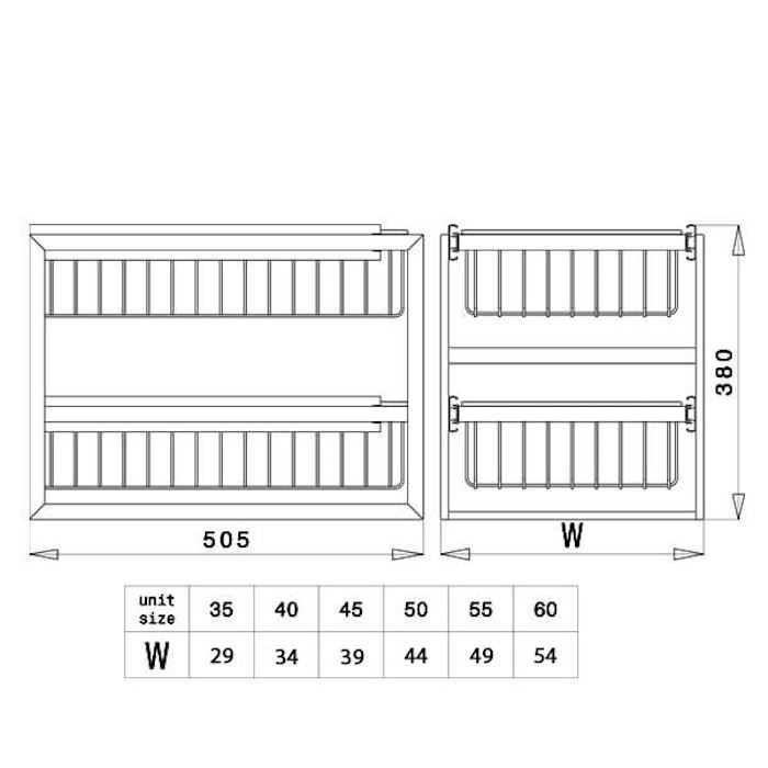 چند منظوره ریلی دو طبقه  یونیت 60 آدلان کد A396 12*H10