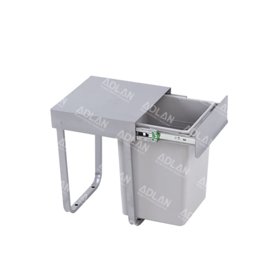سطل زباله تک مخزنه ریلی کوچک 12 لیتری آدلان کد A810 1*H71