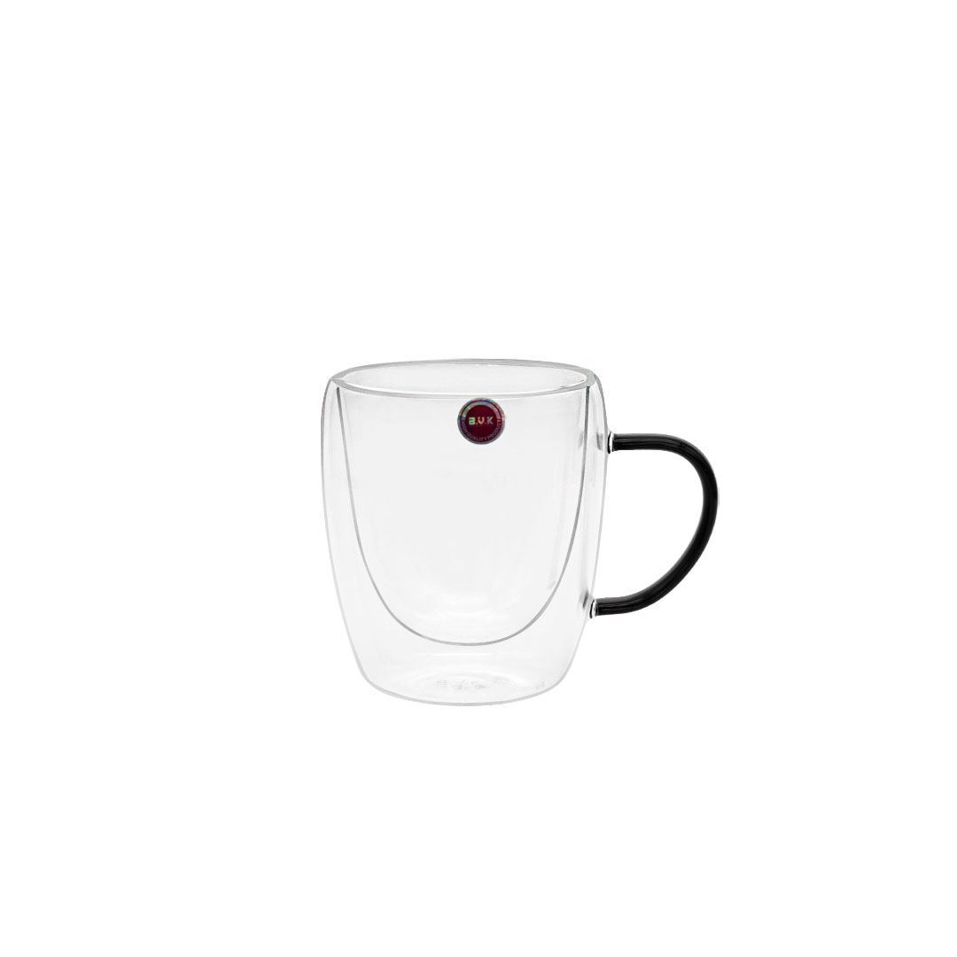 لیوان دو جداره PIREX 300 ML دسته دودی مدل VK326113 بی وی کی BVK 