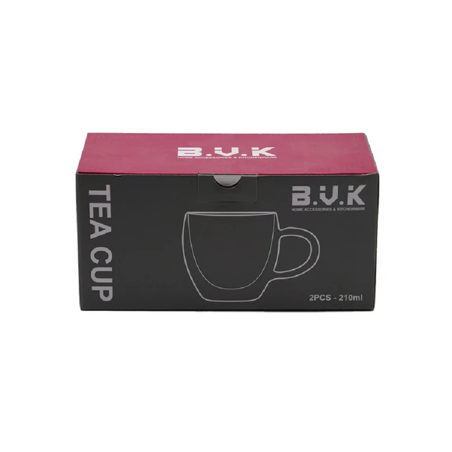لیوان دو جداره PIREX 210 ML شفاف مدل VK316102 بی وی کی BVK 