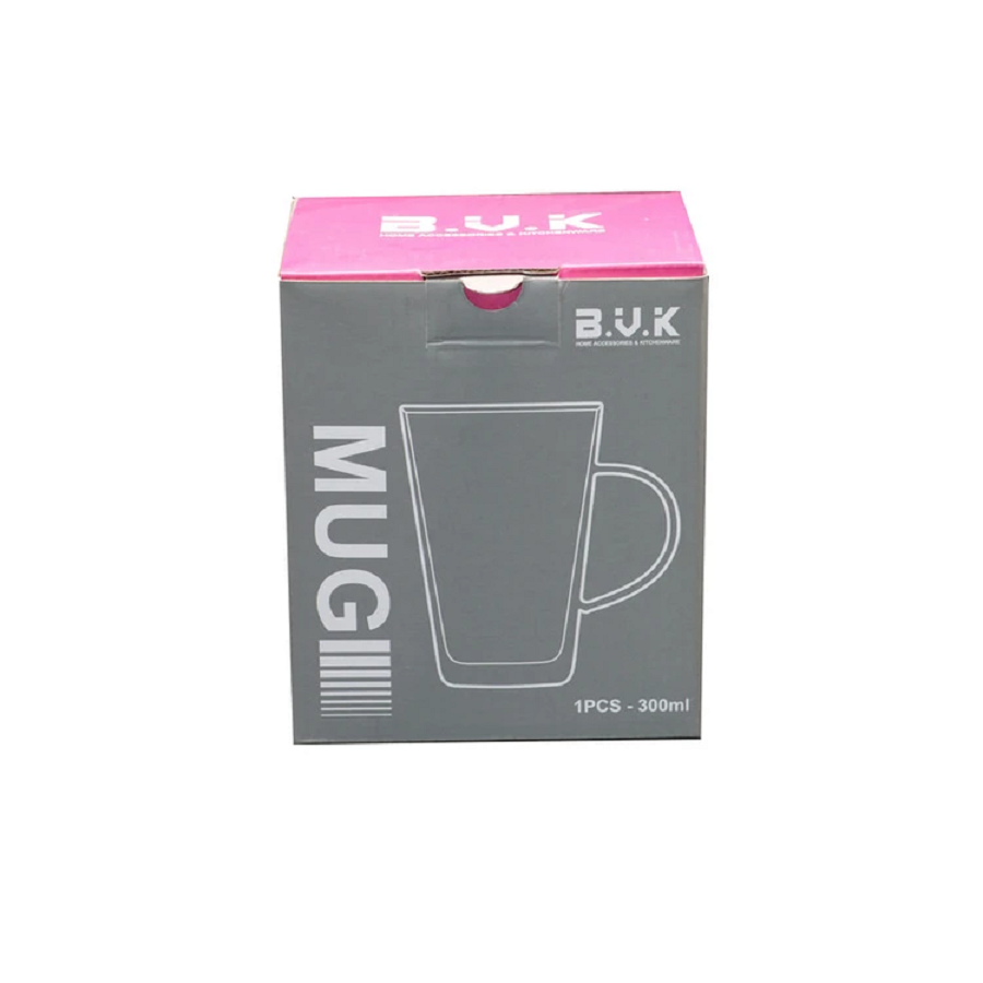 لیوان دو جداره PIREX 300 ML شفاف مدل VK316109 بی وی کی BVK 