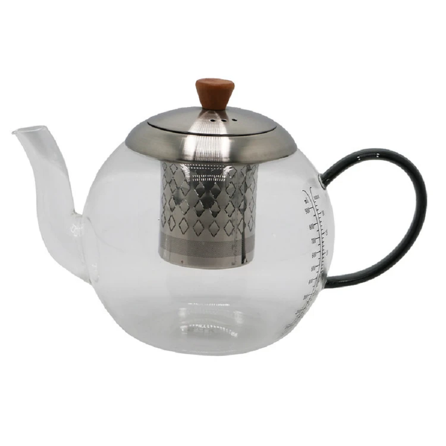 قوری در استیل 900ML  PIREX دودی مدل VK324336 بی وی کی BVK 