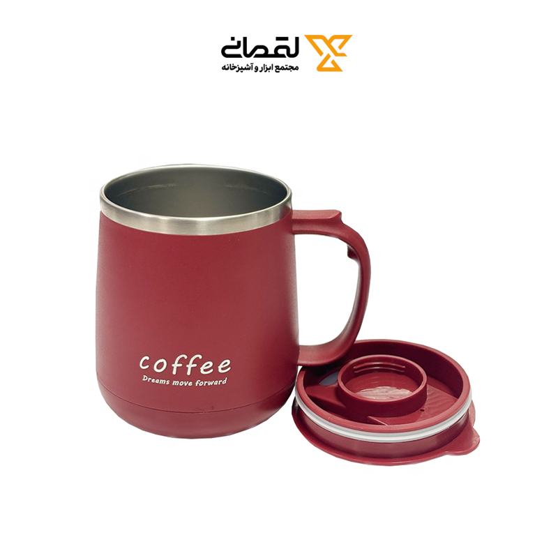 لیوان استیل زرشکی کد X-500W 