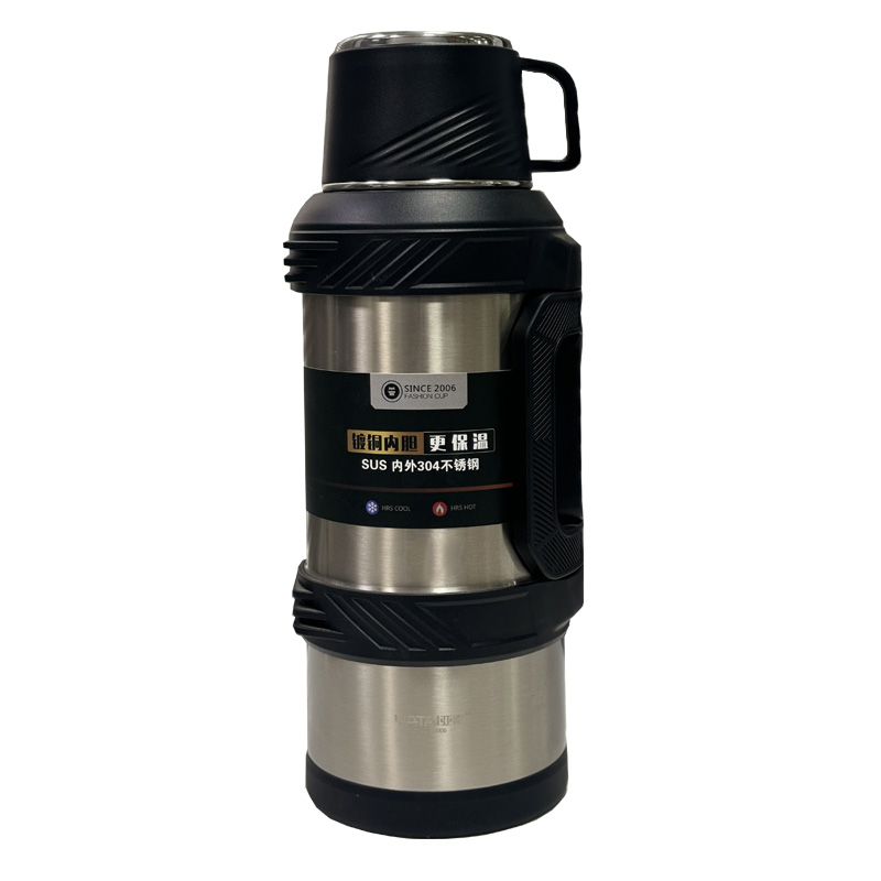 غول فلاسک سیلور 3200 میل YATAI YATAI 3200ml Giant Vacuum Flask – Silver Insulated Thermal Bottle